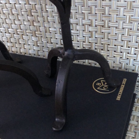 Set Of Three Vintage Graduated Sizes Twisted Metal Pillar Candle Holders - Picture 11 of 15